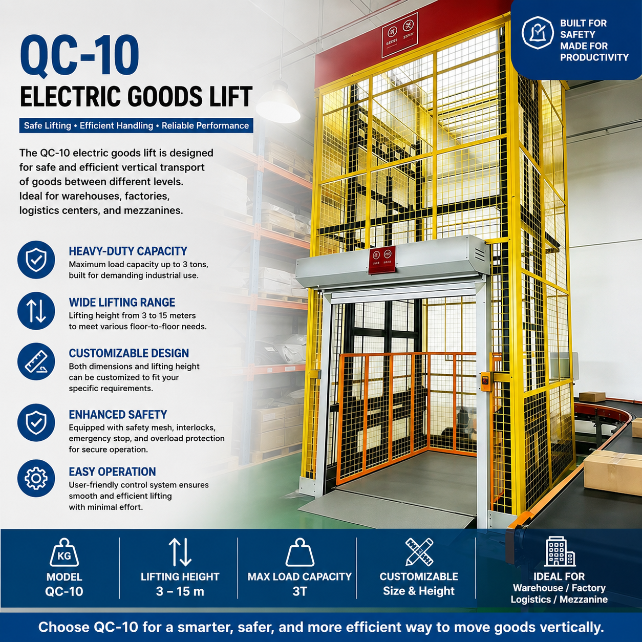 QC-10 electric goods lift
