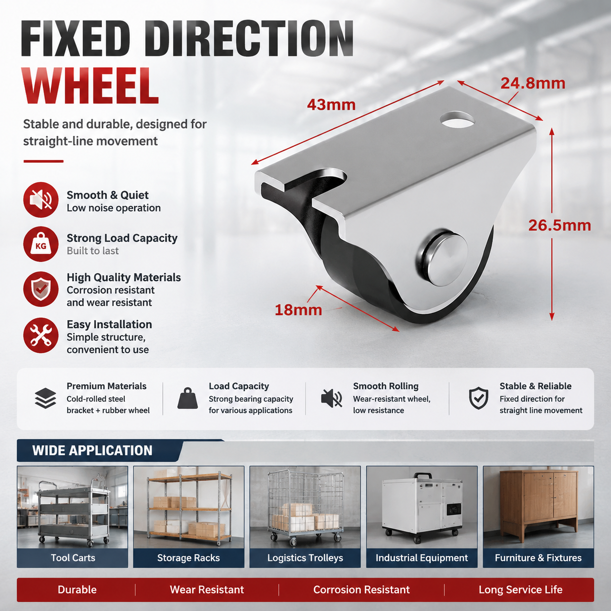 Fixed Direction Wheel