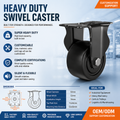 Heavy duty swivel caster