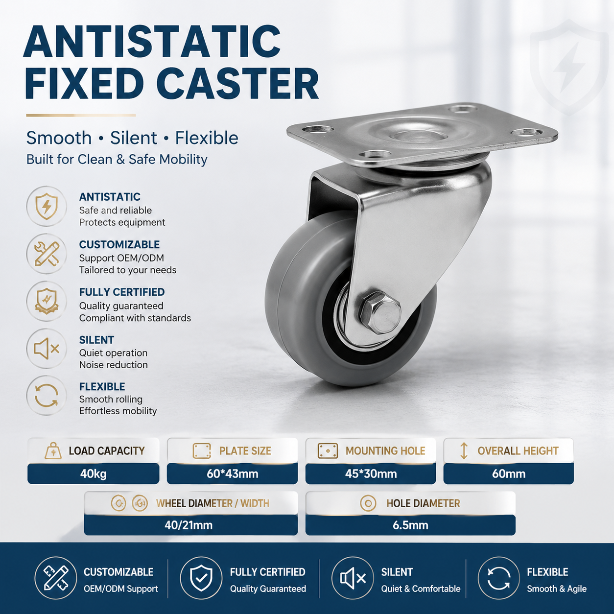 Antistatic Fixed Caster
